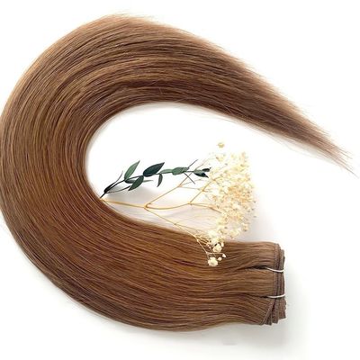 Machine Hair Weft Double Drawn Russian Remy Virgin Hair Weave for Tangle-Free Hair