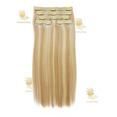 Customization Clip Ins 100% Virgin Human Hair for White Women Pre-Bonded Type Clips
