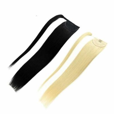 Raw Human Hair Ponytail Extensions Dyeable 50.00cm * 8.00cm * 3.00cm Package Size