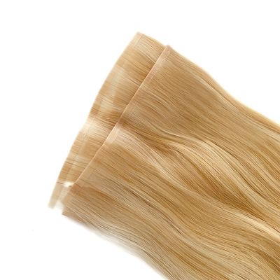 24 inch Seamless Invisible PU Skin Weft 100% Human Hair Extension for Salon and Women