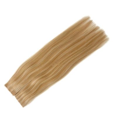 24 inch Seamless Invisible PU Skin Weft 100% Human Hair Extension for Salon and Women