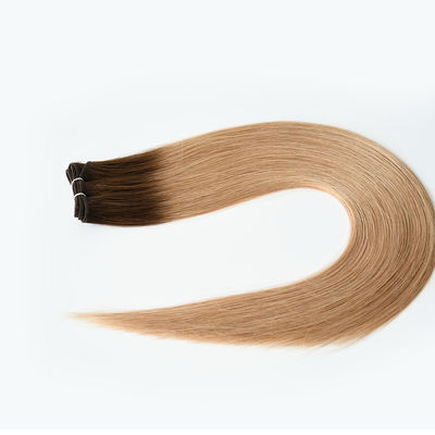 24 inch Natural Straight Hair Weft Extensions Blonde Remi Double Wefted Human Hair