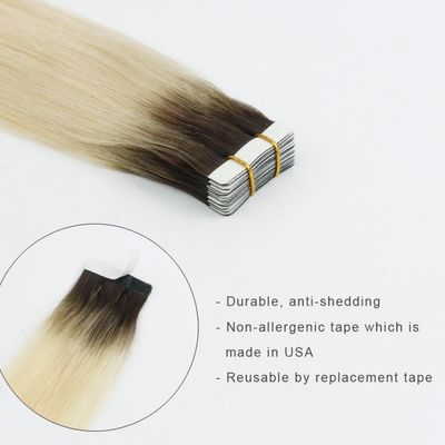 18 Months Life Raw Indian Wavy Human Hair Tape Ins Hair Extensions with Durable Tapes