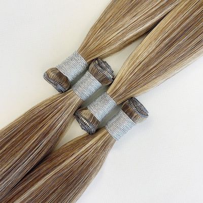 Straight Russian Thin Invisible Genius Weft Hair Extensions Double Drawn Human Hair