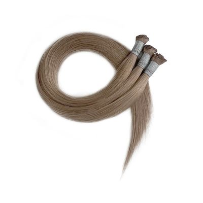 24 inch Brazilian Remy Cuticle Aligned Straight Hair Handtied Weft Extensions Thin Soft