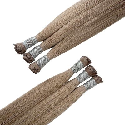 European Handtied Weft Hair Extension No Tangle No Shedding Double Drawn Virgin Hair