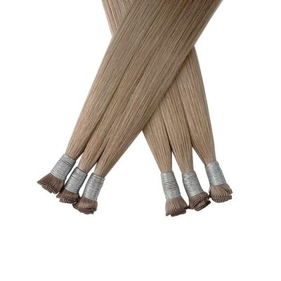 European Handtied Weft Hair Extension No Tangle No Shedding Double Drawn Virgin Hair