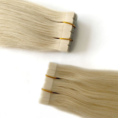 Hair Extensions Full Cuticle Aligned Mini Tape Double Drawn 613 Blonde 20inch Straight