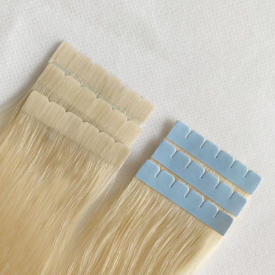 Hair Extensions Full Cuticle Aligned Mini Tape Double Drawn 613 Blonde 20inch Straight