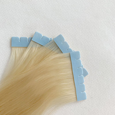 Hair Extensions Full Cuticle Aligned Mini Tape Double Drawn 613 Blonde 20inch Straight