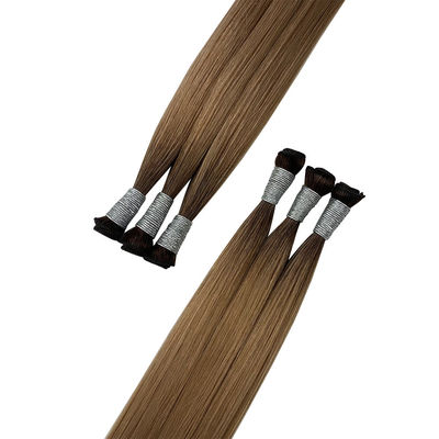 100% Virgin Russian Handtied Skin Weft Double Drawn Hair 0.300kg Package Gross Weight
