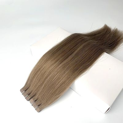 Remy Hair Blonde Black Gray Color Cuticle Aligned Brazilian Tape in Human Hair Extensions