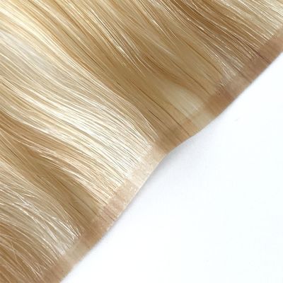 Human Hair Straight Style PU Skin Weft Hand Tied Mini Flat Weft for Salon Remy Hair