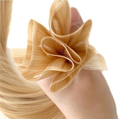 Human Hair Straight Style PU Skin Weft Hand Tied Mini Flat Weft for Salon Remy Hair