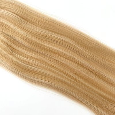 Human Hair Straight Style PU Skin Weft Hand Tied Mini Flat Weft for Salon Remy Hair