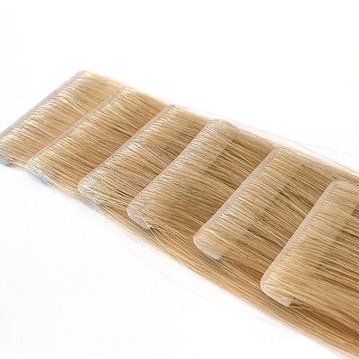 Cuticle Aligned Double Drawn Invisible Tape Hair Extensions for Full Payment