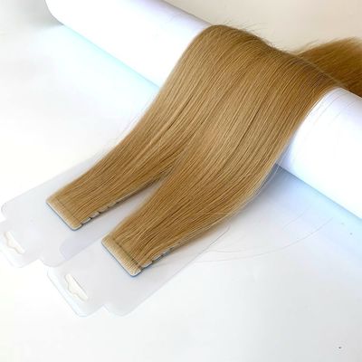 Cuticle Aligned Double Drawn Invisible Tape Hair Extensions for Full Payment