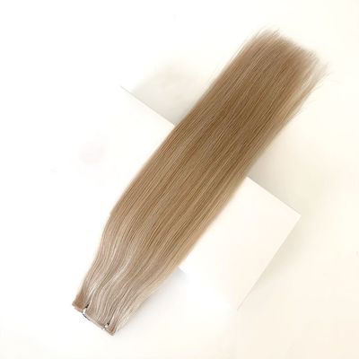 12A Straight Flat Weft Remy Hair Extensions Seamless Cuticle Aligned PU Skin Weft Ideal
