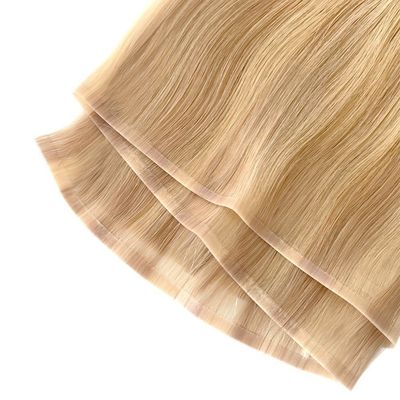 Full Payment Double Drawn Flat Track Russian Remy Human Hair Skin PU Weft Hair Extensions