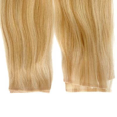 Russian Double Drawn Human Hair PU Skin Weft Extensions Straight Style Customization