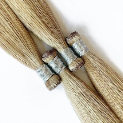 Double Drawn Blonde Genius Weft Human Hair Extensions No Tangle 30-Day Return Refunds