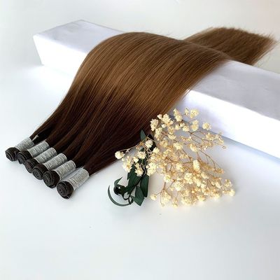 Double Drawn Human Virgin Hair Extensions Genius Weft in 0.300kg Package Gross Weight