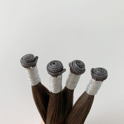Straight Style Raw Indian Human Hair Extension US Genius Double Drawn One Donor Hair