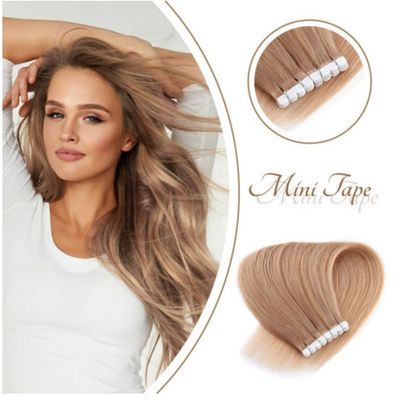 Hair Length 20inch 100% Human European Mini Flower Tape Hair Extensions