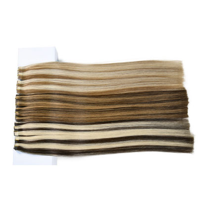 Double Drawn Highlight Color Straight Tape Hair Extensions 50.00cm * 8.00cm * 3.00cm