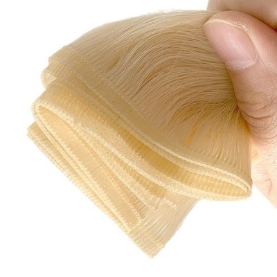 Double Drawn Human Hair Invisible Flat Wefts Straight Style 30 Days Return Guarantee