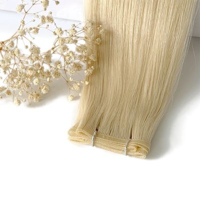 Hand-Tied Wefts Invisible Flat Weft Weave Human Hair Extensions Vendors with Shipping