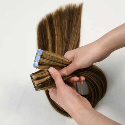 Full Cuticle 100 Virgin Remy Human Hair Tape Ins Extensions for Pre-Bonded Style Tape