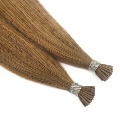 Human Hair Italian Keratin Pre Bonded I Tip Hair Extensions No Shedding