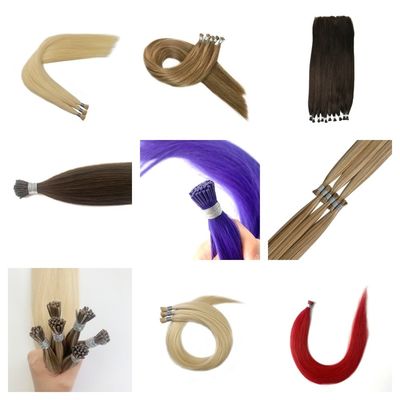 12-28 Inch Italian Beads Tip Double Drawn I Tip Remy Keratin Human Hair Extensions