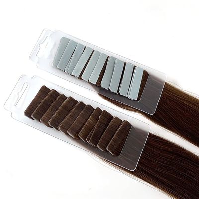 100% Human Hair Raw Brazilian Tape in Hair Extensions Double Drawn Customization