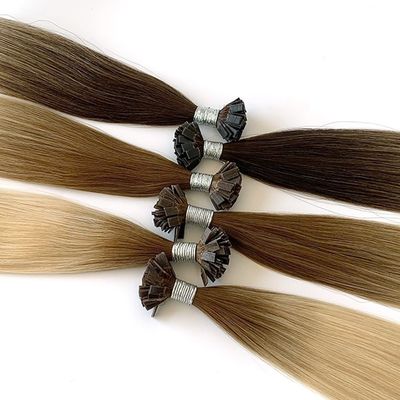 18inch Double Drawn Balayage Keratin Pre Bonded U Tip Flat Tip Bone Straight Human Hair