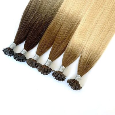 Double Drawn Human Hair Flat Tip Keratin Extensions 100% Healthy Virgin Remy Hair