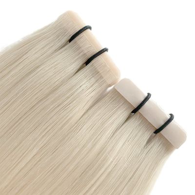 Blonde Color Seamless Slim Tape Hair Extensions for Women Dyeable Dyeable within US