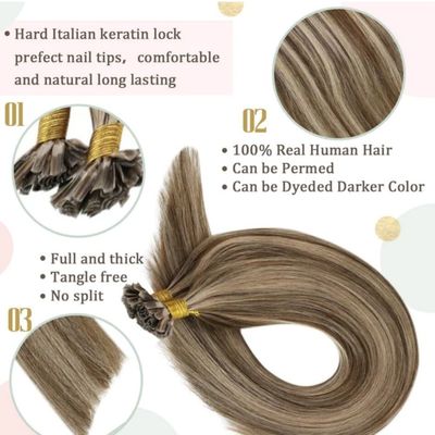 18inch Muti-Color U Tip Hair Extensions for Natural Remy Pre Bonded Human Hair