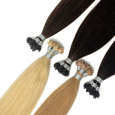 Thick Ends Double Drawn Cuticle Virgin Hair Pre Bonded Keratin Y Tip Human Hair Extensions