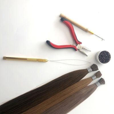 Double Drawn Remy Keratin Hair Extensions 1g/strand 0.200kg Package Gross Weight
