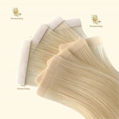Raw Blonde Hair Tape Hair Extensions with 200 packs /carton 50.00cm * 8.00cm * 3.00cm