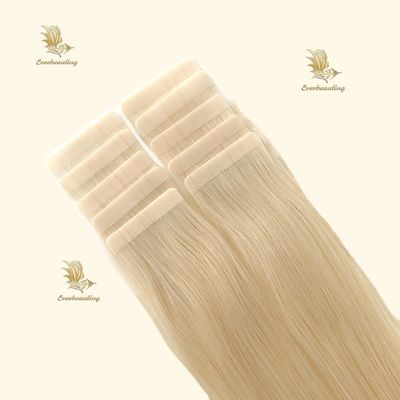 Blonde Color Raw Hair Tape in Hair Extensions Shedding No Customization Customized Request
