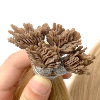 Russian Pre Bonded Y Tip Human Hair Extensions 0.300kg Gross Weight Double Drawn Ratio
