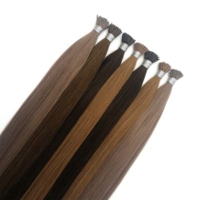 18inch Micro Rings Remy Cuticle Aligned Human Hair Pre-Bonded U I Flat Nano Tip Extensions
