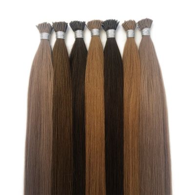 18inch Micro Rings Remy Cuticle Aligned Human Hair Pre-Bonded U I Flat Nano Tip Extensions