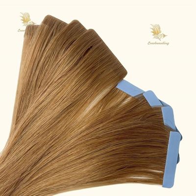 Remy Hair Super Double Drawn Cuticle Peruvian Hand Tied Tape in Human Hair Extensions