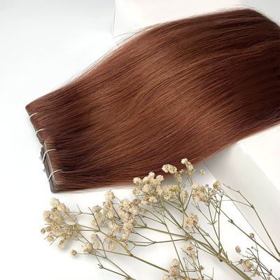 Remy Hair Cambodian Hair Vendor Dark Color Bone Straight Hair Invisi Tape in Extensions
