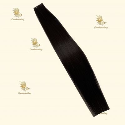 Remy Hair Cambodian Hair Vendor Dark Color Bone Straight Hair Invisi Tape in Extensions