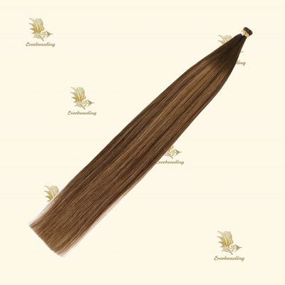 Natural Double Drawn Balayage Color Muti-Color Straight Style Itip Human Hair Extensions